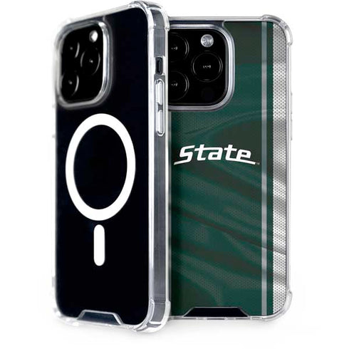 Michigan State University Jersey Grey iPhone 15 Pro MagSafe Case